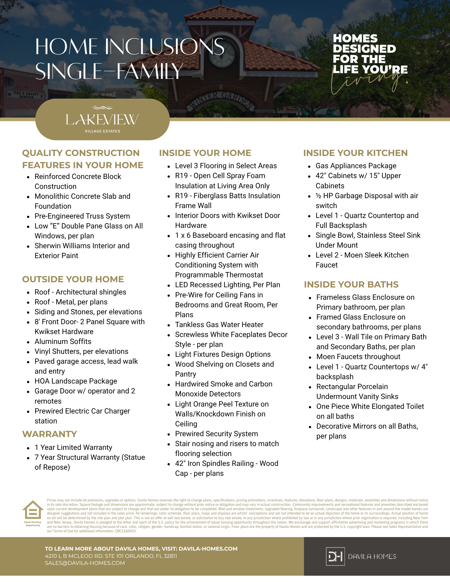 Included Features Single-Family